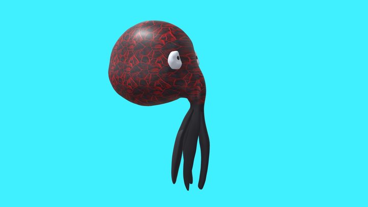 Octopus 3D Lowpoly Animated Rigged 3D Model
