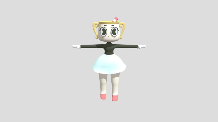 Ms Chalice Con Esqueleto 3D Model