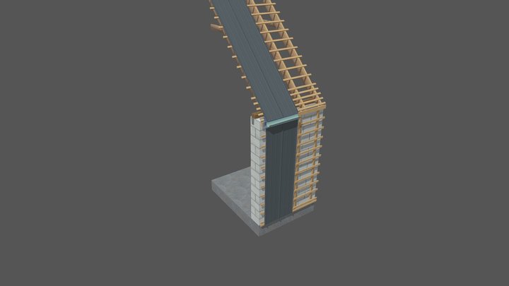 Часть кровли 3D Model