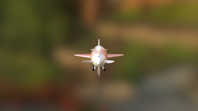Pink Toy Plane 3D Model