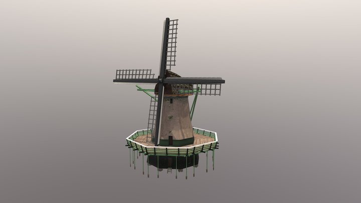 Dutch windmill 3D Model