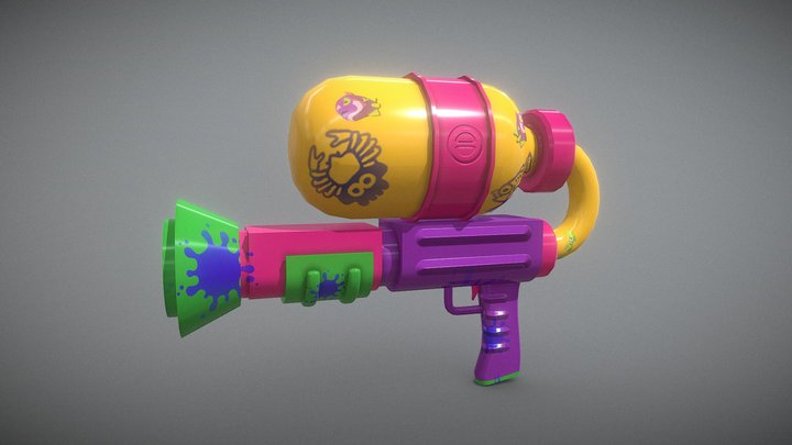 splatoon gun 3D Model