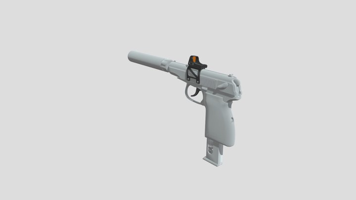 Futuristic [NEON] Makarov PM 3D Model