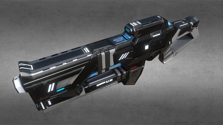 Scifi assault gun 3D Model