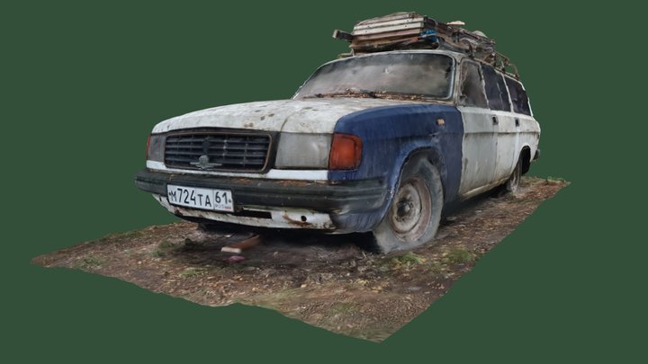 Abandoned GAZ-31022 "Volga" – videoscan 3D Model