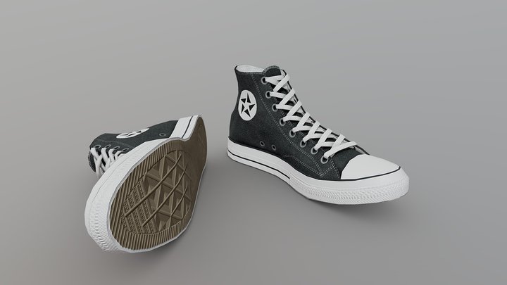 Game-ready Converse inspired shoes 3D Model
