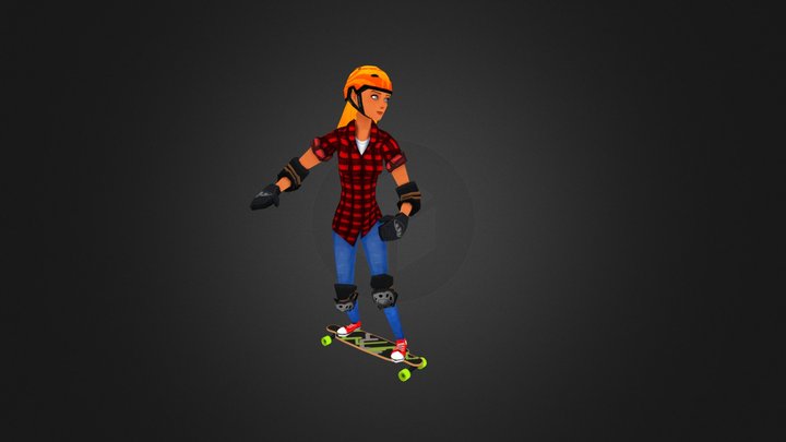 Skategirl 3D Model