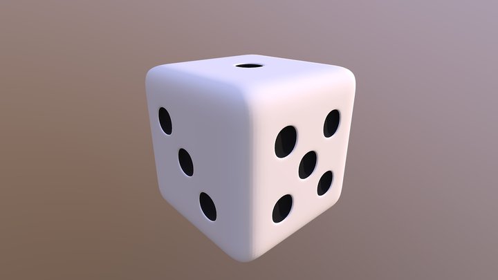 Simple Boardgame Dice 3D Model