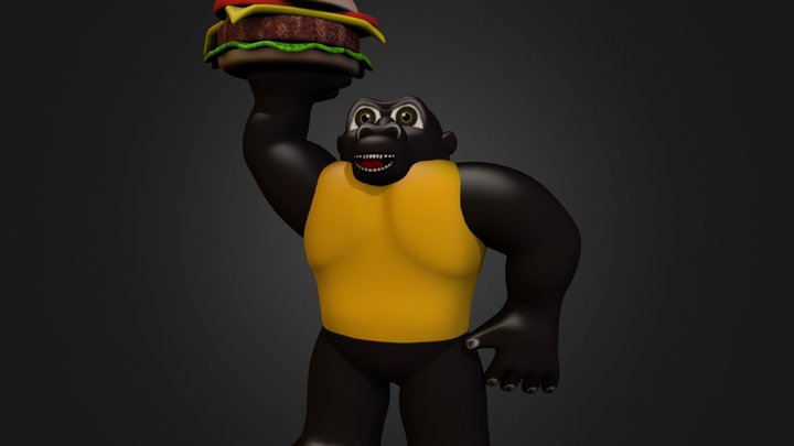 Gorrilla Hamburgesa 3D Model