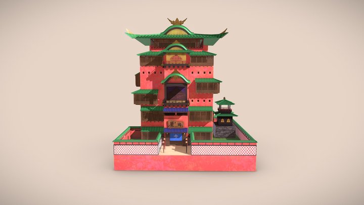 -The Bathhouse from Spirited Away- 3D Model