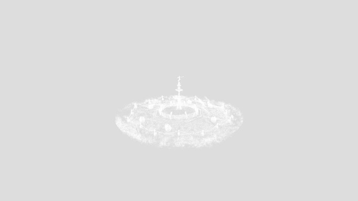 Perú Lima Plaza de Armas fountain 3D Model
