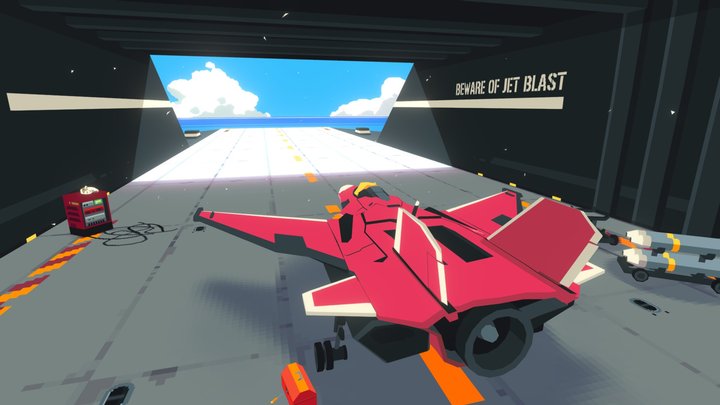 Jet Lancer hangar scene 3D Model