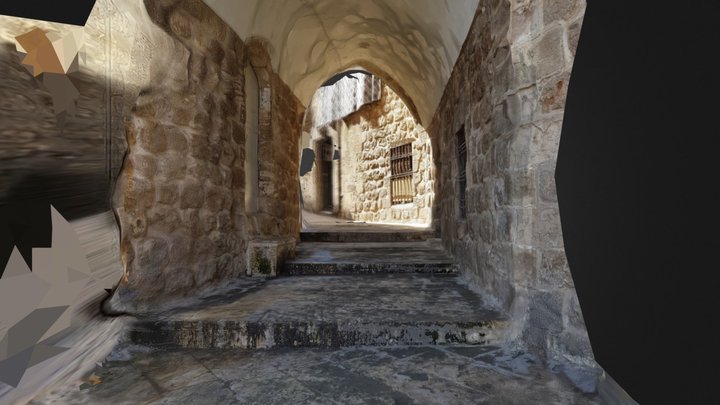 Eski Mardin Geleneksel Abbaralı sokak Merdiven 3D Model