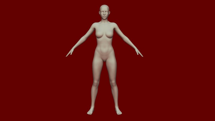 Women/Female Body Base Rigged 3D Model