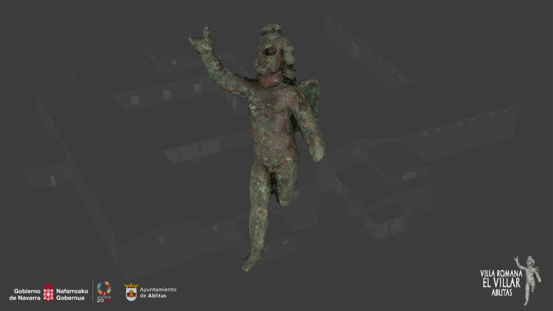 Figura de Cupido en bronce — Sketchfab embed 3D viewer