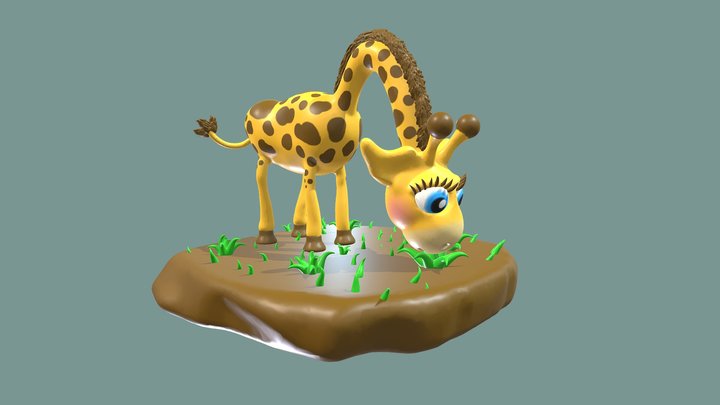 Girafe cute 3D Model