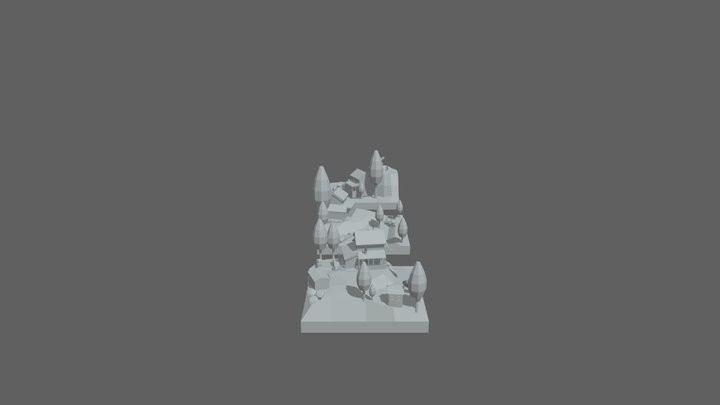 1IGP18_ Lin Kyaw_ Khine_ DioramaHouseBlockouts 3D Model