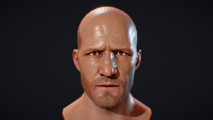 Jason Statham (head only) 3D Model