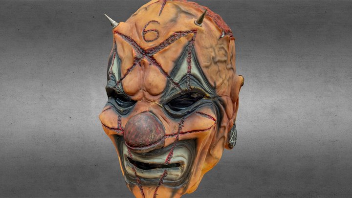 scary clown mask - detailed scan 3D Model