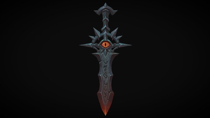Stylized Eye Sword 3D Model