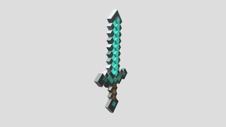 Minecraft sword (added more details) 3D Model