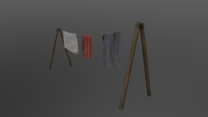 Washing line 3D Model