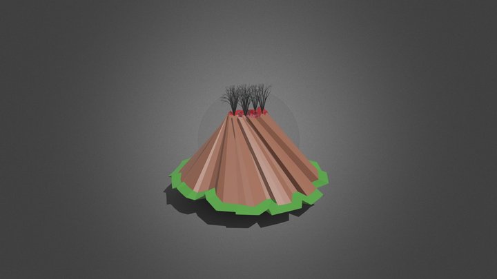 The Extinct Volcano Island 3D Model