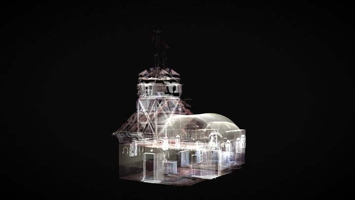 Biserica de lemn din Groși (Arad, Romania) 3D Model