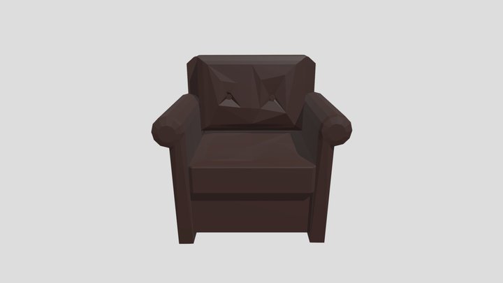 Stuffed Leather Chair 3D Model