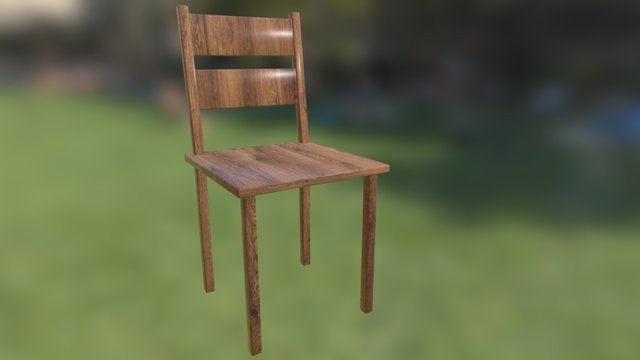 Holzstuhl 3D Model