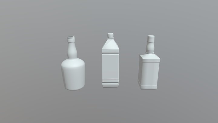 UVU DGM 1660 - Model 3 Bottles 3D Model