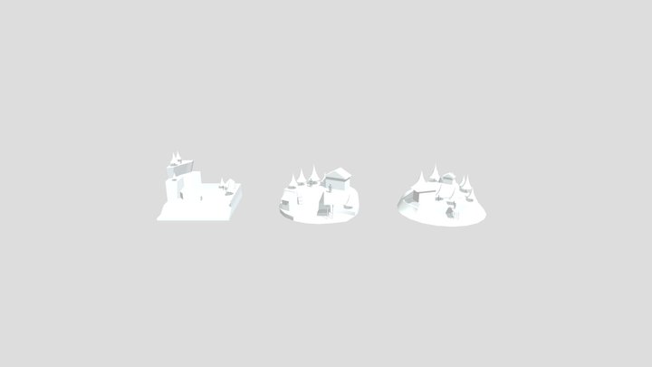 By the Ocean - Blockout 3D Model