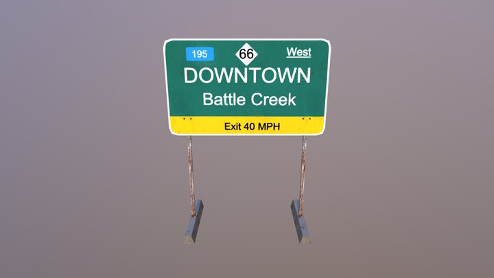 Road sign 3D Model