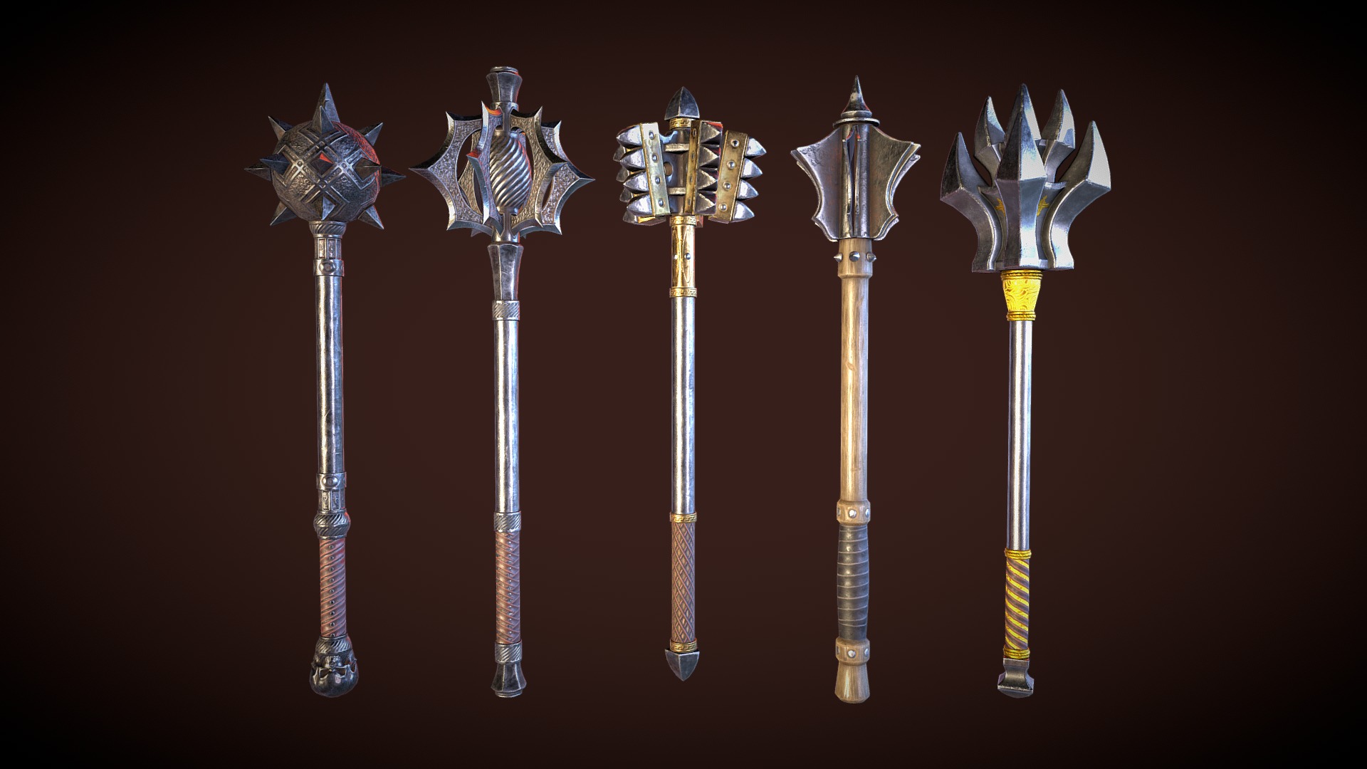 Collection of maces - Buy Royalty Free 3D model by Don_Falcone [45d8e02 ...