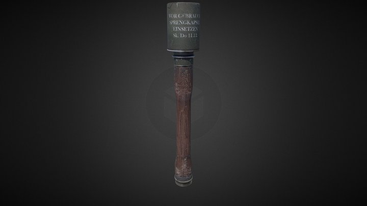 M24 Stick Grenade 3D Model