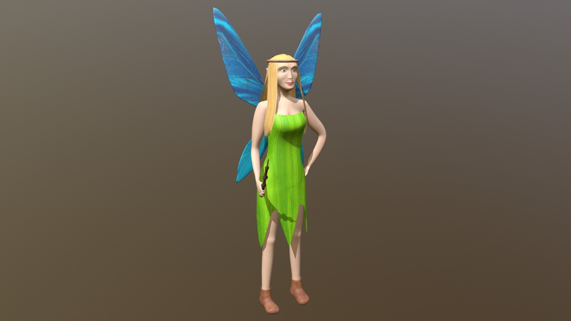 Fairy Girl with Magic Wand - 3D model by Annika (@anskitt) [45d9636 ...