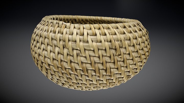 Wicker basket. Photogrammetry 3D Model