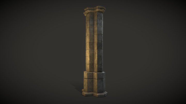Medieval pillar 3D Model
