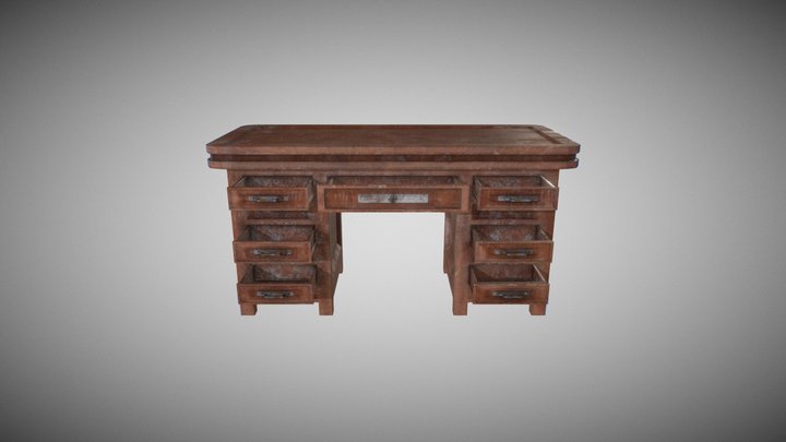 Escritorio Antiguo (Antique desk) 3D Model