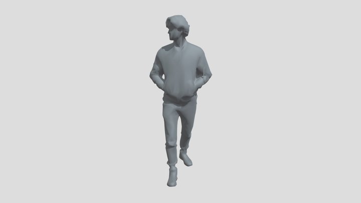 Lowpoly Male Walking – Modello 3D gratuito STL