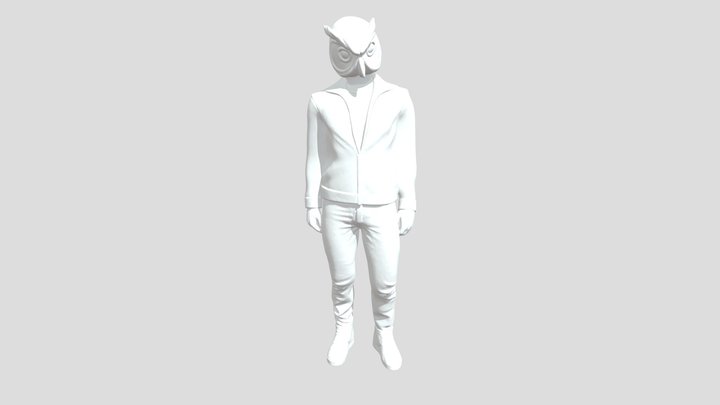 Owl Hoodie Stance 3D Model