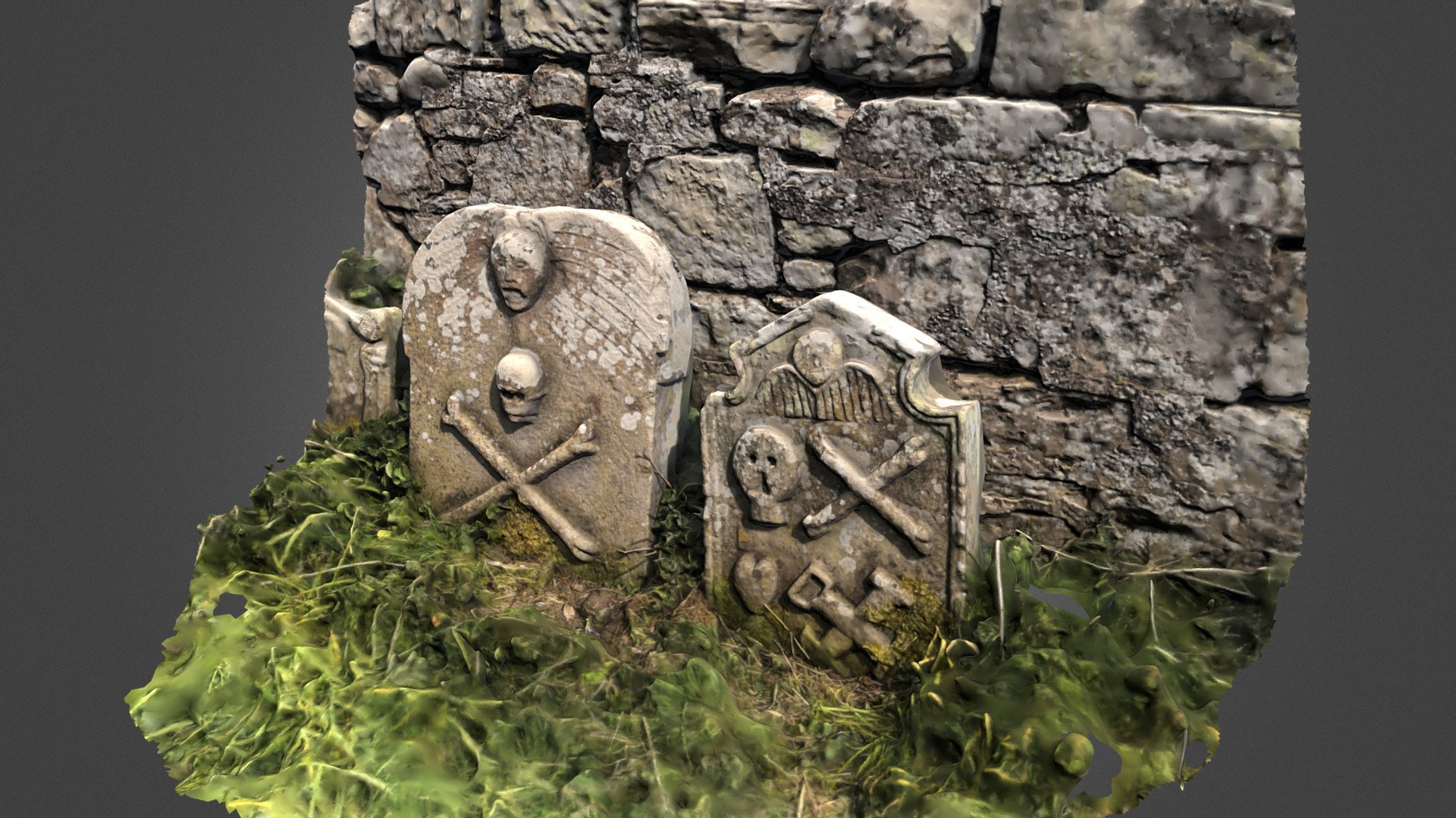 Two gravestones at Lennel, Scottish Borders