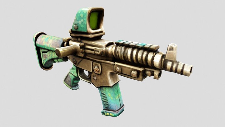 Guns-cartoony-cartoon 3D models - Sketchfab