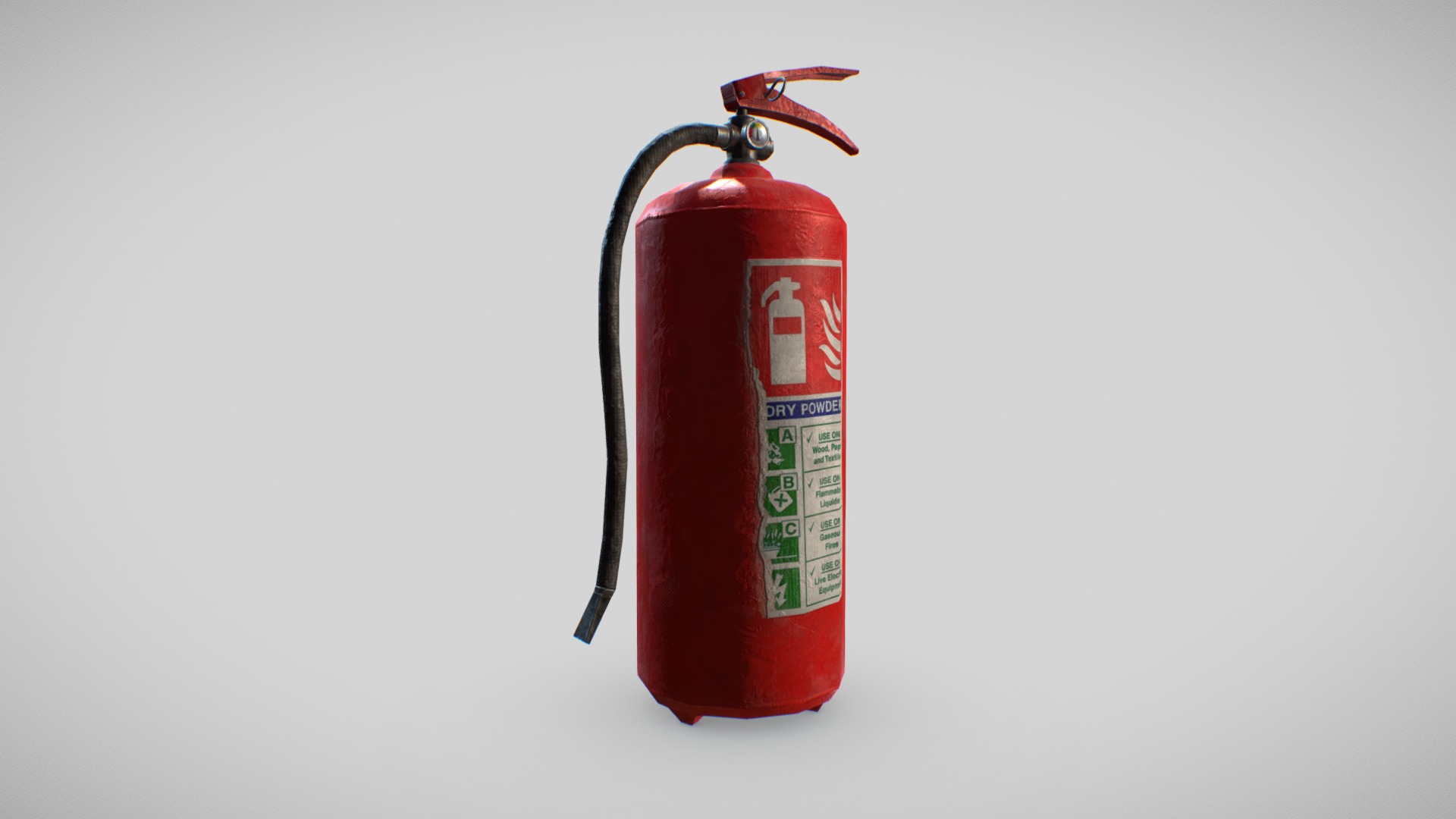 3D model Fire extinguisher - This is a 3D model of the Fire extinguisher. The 3D model is about a red and black fire extinguisher.