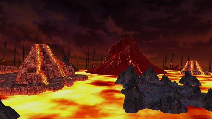 Inferno Vulcan Island 3D Model