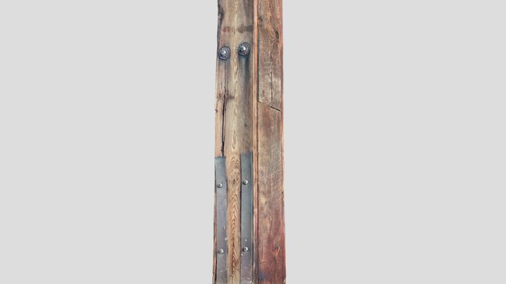 Old barn timber support beam [raw mobile scan] 3D Model