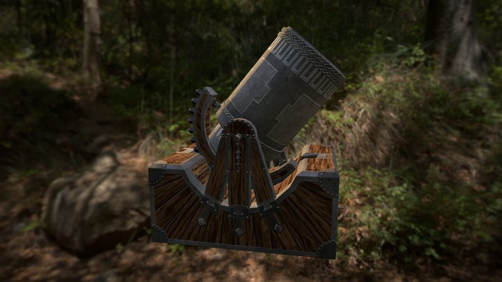 Mortar Fire / Cannon 3D Model