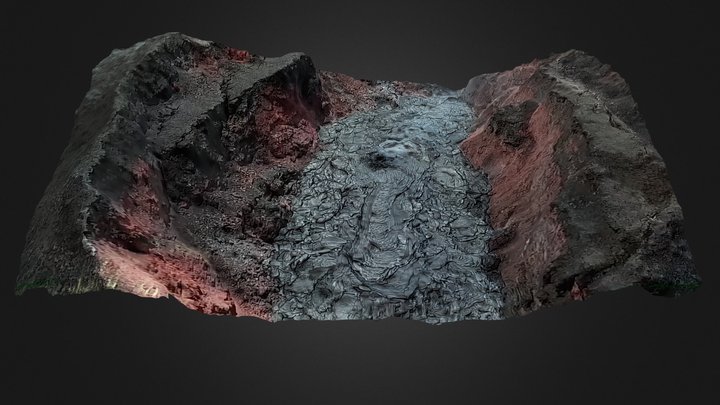 Kilauea ERZ fissure 1 (USGS video) 3D Model