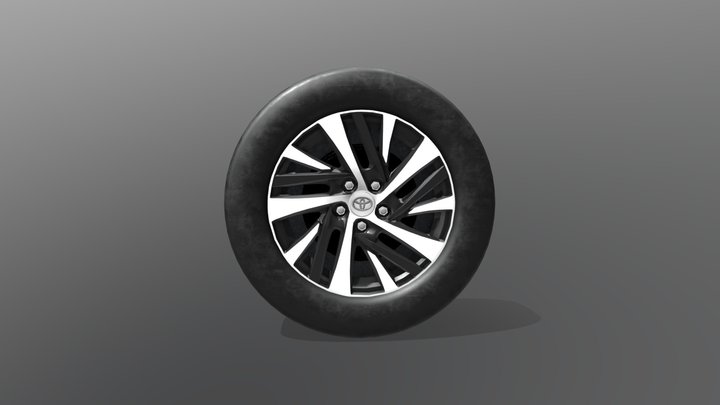 Innova Crysta Alloy Wheel 3D Model