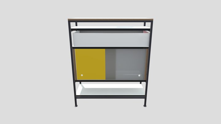 ADUS_Regal_825_Schieb_Schub_geschraubt 3D Model